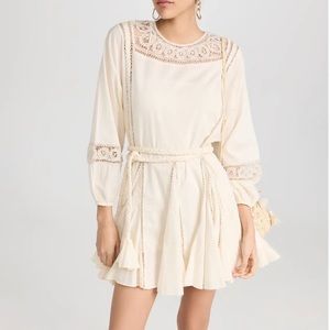 RHODE Ella Dress in White Eyelet XS